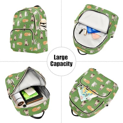 Women Fashion Backpack Purse Casual Lightweight Travel Shoulder Bag Cat Print Rucksack Ladies Bag, Medium - color: Color 04, size: Medium