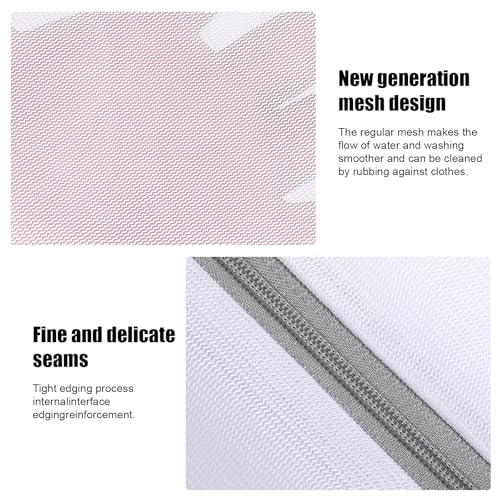 Laundry Bags Mesh Wash Bags, Lingerie Bag for Washing Delicates, White Net, 4S - size: 4S(10x12")