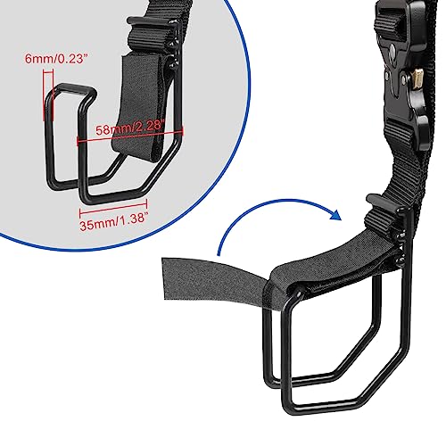 Vigorport Luggage Hook Strap, J Hook for Add a Bag Luggage, Multi Adjustment Bag Strap Hook with Hands Free (Large Size/Metal Buckle) - size: Large size/Metal buckle