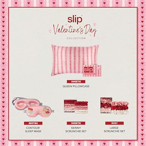 slip Besties Contour Sleep Mask | Pure Silk, 100% Mulberry Silk | Contoured Design | Soft, Gentle on Skin, Adjustable Strap for Perfect Fit | Ideal for Restful Sleep - color: Besties