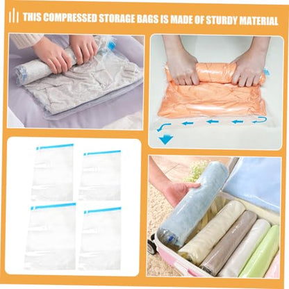 NUOBESTY 10pcs Vacuum Compression Storage Bags Set, Clothes Space Saver Organizer with Roll-up Seal, Multipack Sizes (35x50cm×2, 40x50cm×2, 40x60cm×3, 50x70cm×3), Travel Packing and Home