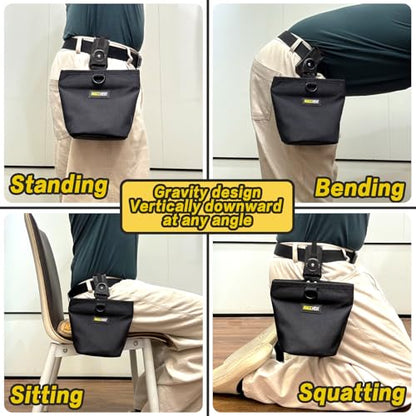 [MAGG HEVI] Nail & Screw Pouch with Belt Clip, Tools Organizer Pouch Bag with Snap Spring Closure for Men, Electrician, Carpenter, HVAC Tech, Technician, Handy Man, Plumber and Contractor - size: Rotating Snap Closure
