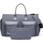 Modoker Convertible Garment Bag with Shoulder Strap, Carry on Garment Duffel Bag for Men Women - 2 in 1 Hanging Suitcase Suit Travel Bags, Grey Heather - color: Grey Heather
