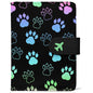 Passport Holder, Travel Wallet Cover with Pen Loop | Cute RFID Blocking Leather Case with Magnetic Closure for Travel Essentials-Pawprint - color: F-Pawprint