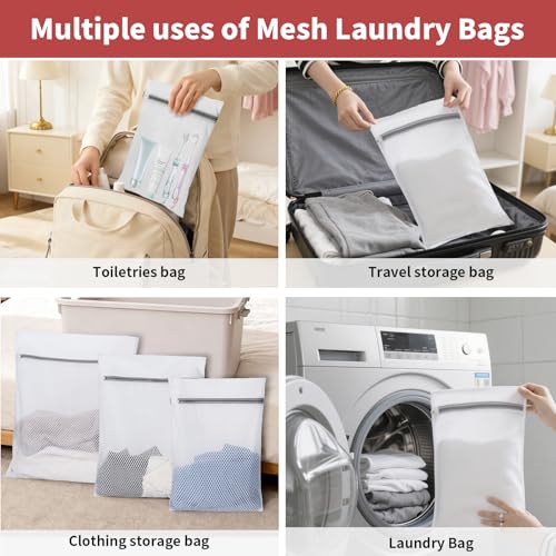 150L Laundry Bag Backpack with 3 Sizes Mesh Wash Bags and Shoulder Straps Foldable Clothes Hamper Bag with Drawstring Closure for College, Apartment, Laundromat(Red) - color: Bright Red