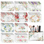 30 Pcs Inspirational Makeup Bag Bulk for Women Flower Motivational Canvas Zipper Makeup Bags Reusable Cosmetic Pouch for Spring Mother Day Appreciation Gifts - style: Inspirational