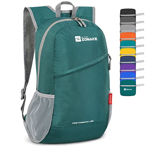 ZOMAKE Lightweight Packable Backpack, Foldable Backpacks Small Daypack for Hiking Water Resistant Day Bag for Travel(Olive Green) - color: Olive Green, size: 20 L