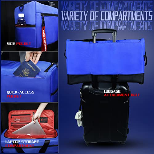 Sneaker Bag for Travel/Sneakerhead gift/Outdoor Sports Bag/Gym Bag /, A Multi-functional Travel Duffel Bag with 3 Adjustable Dividers, & Shoulder Strap,Made of Nylon, by Krone Kalpasmos-classic - color: Blue