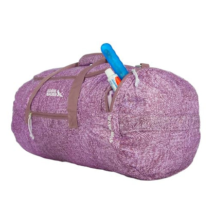 Eddie Bauer Stowaway Packable Duffel Bag | Travel | Foldable | Lightweight | Durable | Ripstop Polyester - color: Lilac
