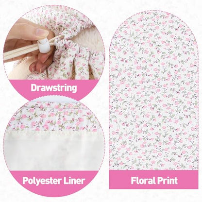 Laundry Bag, Dirty Backpack Laundry Bag For College Travel Laundromat Apartment, With Handles 29" X 18" (Pink Florals) - color: Pink Florals