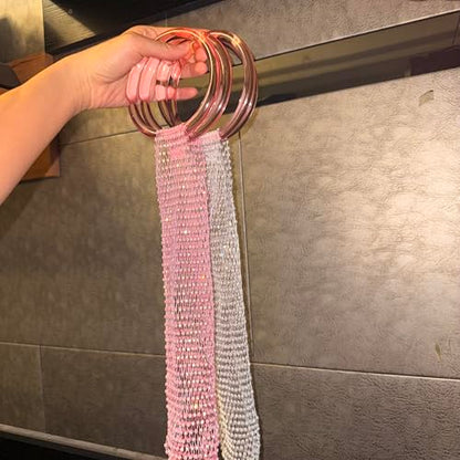 Munyee Hua Rhinestone Jeweled Wine Bag Champagne Bottle Tote Reusable Gift Pouch Crystal Carrier Sparkly Bling Wedding Party Bridesmaid Gift Housewarming Holiday(Pink Handle White Rhinestone) - color: Pink Handle White Rhinestone