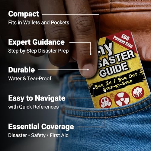 Tiny Survival Guide – Micro EDC Emergency Preparedness Pocket Handbook for Camping, Hiking, Bushcraft, SAS & First Aid – Fits Wallet, Bug Out Bag or Glove Box - style: 1 Survival Guide + 1 Disaster Guide