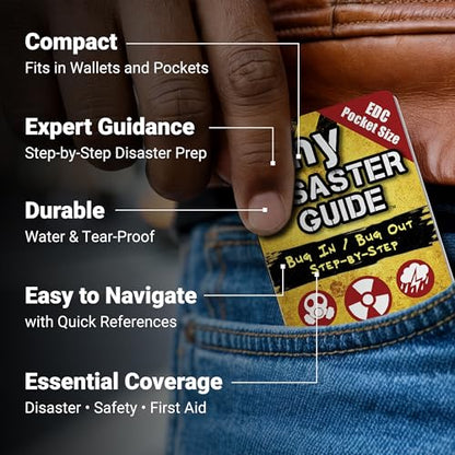 Tiny Survival Guide – Micro EDC Emergency Preparedness Pocket Handbook for Camping, Hiking, Bushcraft, SAS & First Aid – Fits Wallet, Bug Out Bag or Glove Box - style: 1 Survival Guide + 1 Disaster Guide
