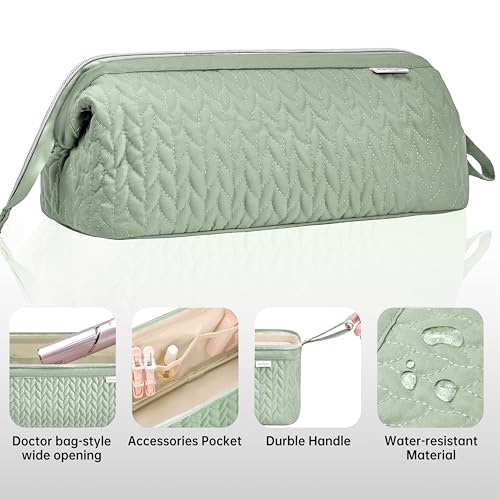 KarSyon Shark Flex Style Case for Airwrap Hair Dryer Brush Revlon Hair Tools Travel Bag Carrying Case Flat Curling Iron Organizer (Sage Green) - color: Sage Green