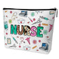 Nurse Graduation Gifts for Women, Nurse Medical Makeup Bag Appreciation Birthday Gifts for Nurses, Nursing Essentials Travel Cosmetic Pouch Bags with Zipper - B06 - style: Leopard Nurse