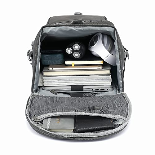 Kalesi Gym Duffle Bag Backpack 4-Way Waterproof with Shoes Compartment for travel Sport Hiking laptop (gray) - color: Gray