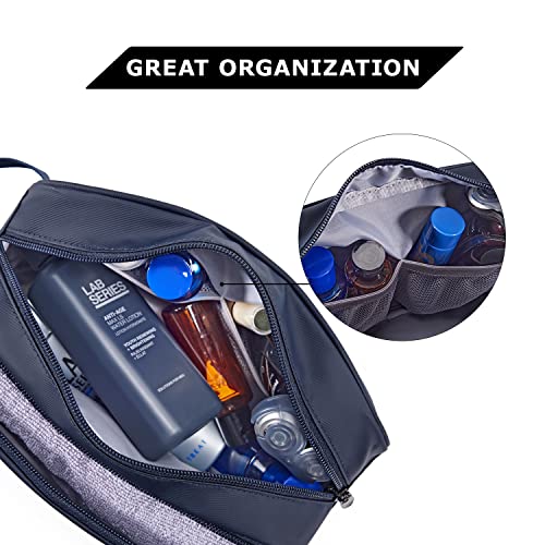 BAGSMART Toiletry Bag for Men, Travel Toiletry Organizer Dopp Kit Water-resistant Shaving Bag for Toiletries Accessories, Door Room Essentials,Navy Blue-basic - color: Navy Blue-basic, size: Medium