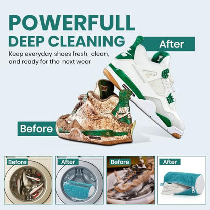 2 Pack Heavy Duty Shoe Wash Bags, 440g Reusable Sneaker Laundry Bags with Auto-Lock Zipper for Sneakers, Slippers & Boots – New2026 - color: Blue