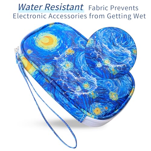 Electronics Organizer Travel Case, Cable Organizer Travel Essentials Tech Pouch,Suitable for Charger, Cable, Phone，Flash Drive,Starry Sky - color: Starry Sky