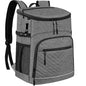 Cooler Backpack Insulated Leakproof Waterproof Backpack Cooler Bag 30/45 Cans, Large Capacity Lightweight Travel Camping Beach Backpack Cooler Ice Chest for Men and Women - color: gray, size: 45 Cans