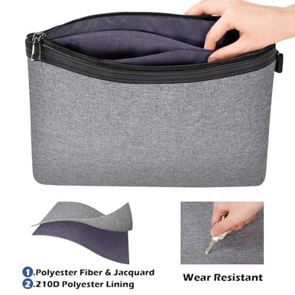 ECHSRT File Folder Document Organizer for Travel, Document Bag Zipper Pouch for Men & Women Gray - color: Gray