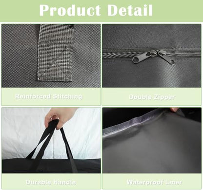 4/6/ 8 Foot Folding Table Storage Bag, Waterproof Heavy Duty Large Carrying Bag for Folding Tables, Picnic/Camp Tables Cover with Durable Zipper & Shoulder Strap, 31" D X 37" W X4.5 H, Black - size: 6FT Folding Table Bag