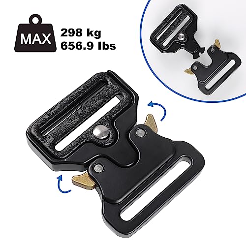 Vigorport Luggage Hook Strap, J Hook for Add a Bag Luggage, Multi Adjustment Bag Strap Hook with Hands Free (Large Size/Metal Buckle) - size: Large size/Metal buckle