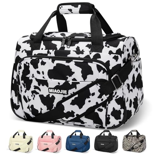 Underseat Carry On Luggage Lightweight Travel Tote Weekender Bag Overnight Duffle Bag for Travel, Travel Essentials Personal Item Travel Bag for Women and Men, Cow Pattern-16Inch - color: Cow pattern, size: 16IN