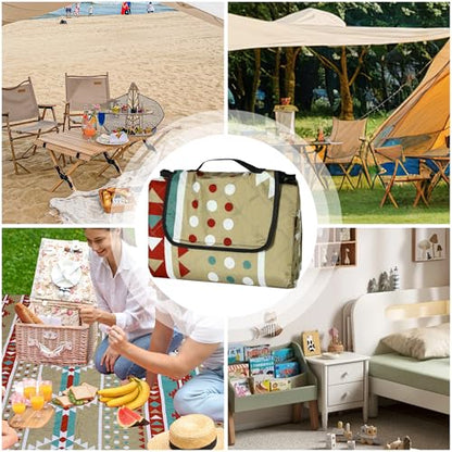 Dimatic Cute Picnic Blankets 78"x78" Extra Large Beach Blankets Waterproof Sand Proof Foldable Portable for Outdoor Family Camping - color: Maple Leaf