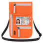 Neck Wallet Lightweight RFID Blocking Waterproof Travel Pouch Passport Wallets for Women Men - color: A-Orange