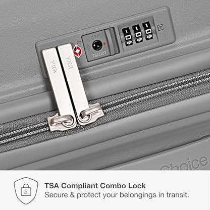 Traveler's Choice Ultimax II Polycarbonate Hardside Luggage with Spinner Wheels, Slate Gray, 25-Inch Medium Luggage - color: Slate Gray, size: 25-Inch Medium Luggage