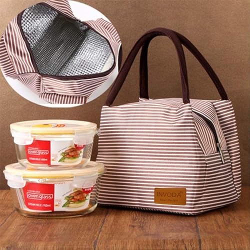 Lunch Bag 4PCS Cooler Foldable Lunch Tote Bag, Reusable Lunch Holder Insulated Container Picnic Bag for Men Women - color: 4PCS