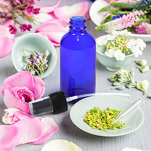 Wedama Spray Bottle, 2 oz Fine Mist Glass Spray Bottles, Little Refillable Liquid Containers for Watering Flowers Cleaning (16 Pack, Blue) - color: Blue, size: 2 Ounce (Pack of 16)