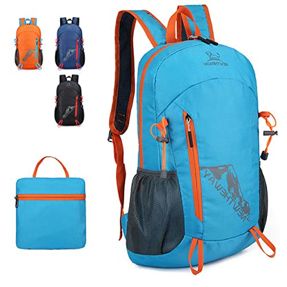 Lywencom Hiking Backpack,20L sports lightweight folding waterproof ultra-light backpack suitable for outdoor camping picnic(blue), LW026 - color: Blue