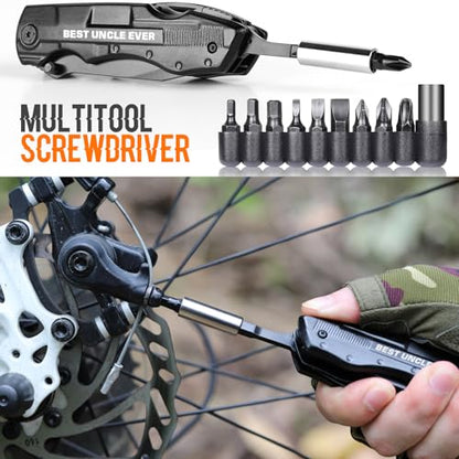 Uncle Gifts, ”BEST UNCLE EVER” Multitool Knife, Stocking Stuffers for Uncles, Uncles Birthday Gift, Best Uncle's Presents, Uncle Gifts from Niece Nephew, Uncle's Christmas Gift - style: UNCLE GIFTS