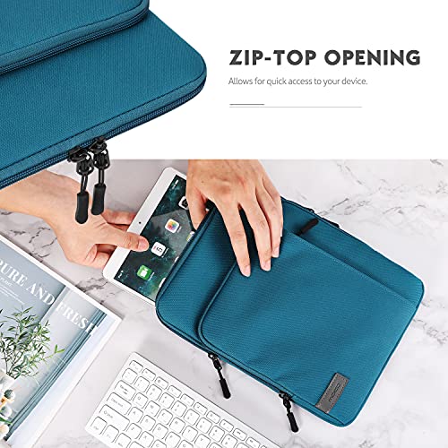 MoKo 9-11 Inch Tablet Sleeve Bag Carrying Case with Storage Pockets Fits New 11-inch iPad Air M4 2026/iPad Pro M5, iPad Pro/A16 11, iPad Air 5/4th 10.9, iPad 9/8th 10.2, Tab S8/S9 11,Peacock Blue - color: Peacock Blue, size: 9-11 Inch