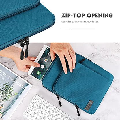 MoKo 9-11 Inch Tablet Sleeve Bag Carrying Case with Storage Pockets Fits New 11-inch iPad Air M4 2026/iPad Pro M5, iPad Pro/A16 11, iPad Air 5/4th 10.9, iPad 9/8th 10.2, Tab S8/S9 11,Peacock Blue - color: Peacock Blue, size: 9-11 Inch