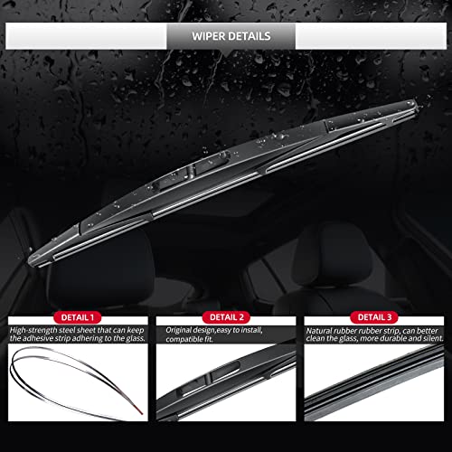 Replacement for 2016-2022 Honda Pilot Rear Windshield Wiper Blade and Arm Assembly-Car Back Window Wiper Blade and Arm Assembly - size: For Honda Pilot 2016-2022