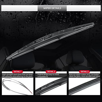 Replacement for Honda HR-V 2023-2026 Rear Windshield Wiper Blade and Arm Assembly-Car Back Window Wiper Blade and Arm Assembly - size: For Honda HR-V 2023-2025