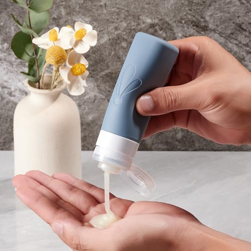 INSFIT 17 Pack Travel Bottles for Toiletries, TSA Approved 3oz 2oz Travel Size Toiletries, BPA Free Leak Proof Squeezable Silicone Tubes Travel Essentials for Shampoo Conditioner Lotion Soap - color: Black