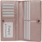 Bveyzi Ultra Slim Thin Leather RFID Blocking Credit Card Holder Bifold Clutch Wallets for Women - color: Rose Gold