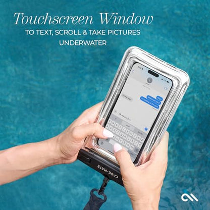 Case-Mate IP68 Waterproof Phone Pouch - Travel Beach Cruise Ship Essentials - Floating Waterproof Phone Case with Crossbody Lanyard for iPhone 17 Pro Max/16 Pro Max/15/14 /13 /S26/S25 - Silver Chrome - color: Silver Chrome