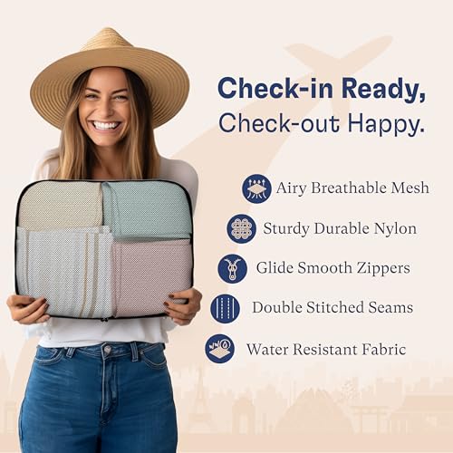 Shacke 8 Set Packing Cubes for Travel – Complete Luggage Organizer Set with Laundry, Shoe, Toiletry & Accessories Bag, Suitcase Travel Organizer (Air Black) - color: 8 Set - Air Black, size: Set of 8