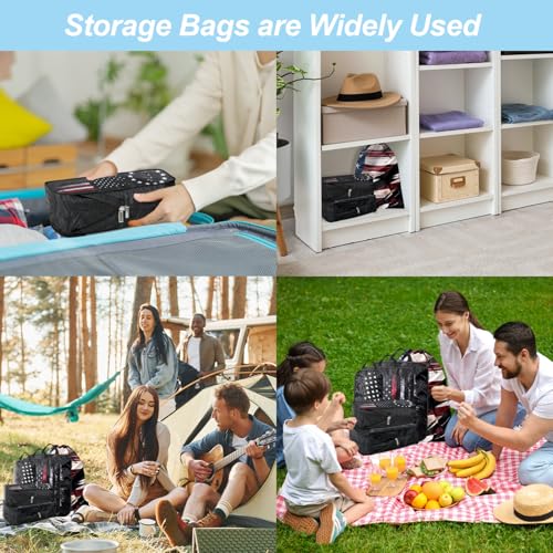 National flag Compression Packing Cubes Set (7 Piece) - 1776 flag Travel Organizer Bags Essential Bag for Clothes Shoes Cosmetics Toiletry - color: Black-9