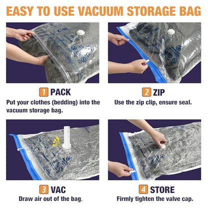 Travel Vacuum Bags with Electric Pump, Vacuum Travel Bags for Luggage and Suitcase, Combo 9 Pack - size: 9-combo