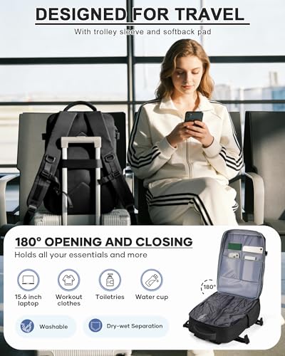 WONHOX Vacuum Seal Backpack for Travel with Air Pump Compression Daypack Personal Item Carry on Flight Approved Vacpack Laptop Space Saver Bags Storage with Vacuum System Travel Bag Women Men Black - color: A4-black