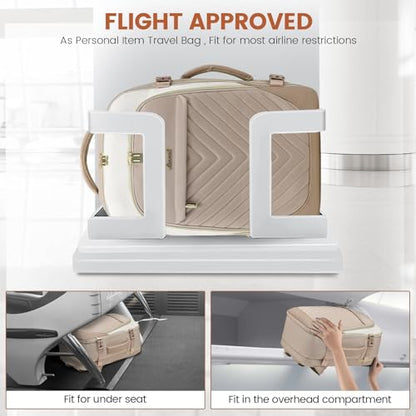 LOVEVOOK Travel Backpack for Women, TSA Approved Carry On Backpack with 2 Packing Cubes, Personal Item Backpack Fits 17 Inch Laptop, Weekender Water-resistant Daypack, Khaki-beige - color: Khaki-beige, size: 17.3 Inch-3Pcs