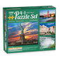 Bits and Pieces – 4-in-1 Multi-Pack Jigsaw Puzzles for Adults – US Landmarks Jigsaw Puzzle Set Bundle, Completed Puzzle Size: 1000 Pieces Each 20" x 27" - size: Four 1000 Piece Puzzles