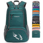 FENGDONG 35L Lightweight Foldable Waterproof Packable Travel Small Hiking Backpack Daypack for men women - color: A9-dark Green
