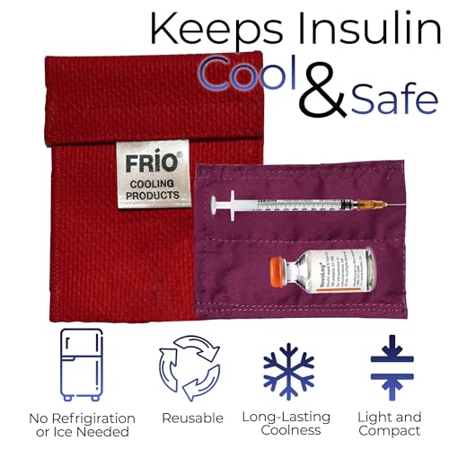 FRIO Cooling Wallet - Insulin Cooler for 45+ Hours of Stress Free On The Go - Red Mini - color: Red, size: Mini